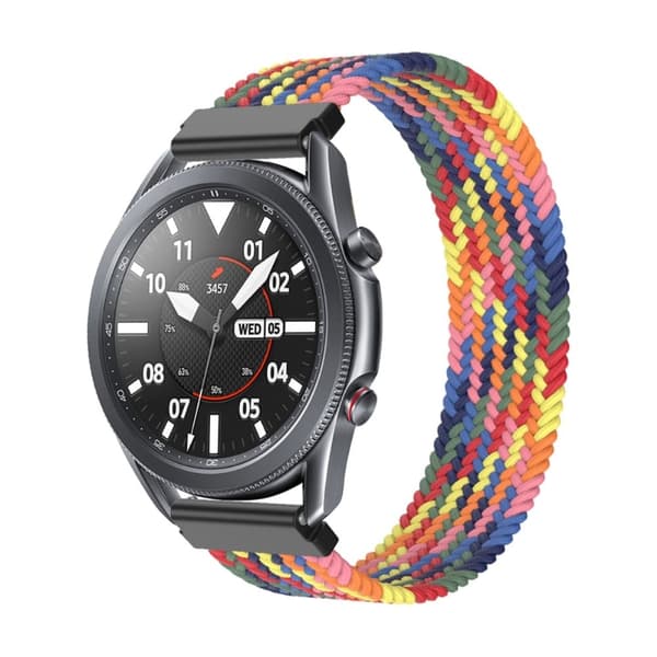 Elastisk nylon-urrem til Samsung Galaxy Watch 4 - Farverig Pink Størrelse: Xl Multicolor