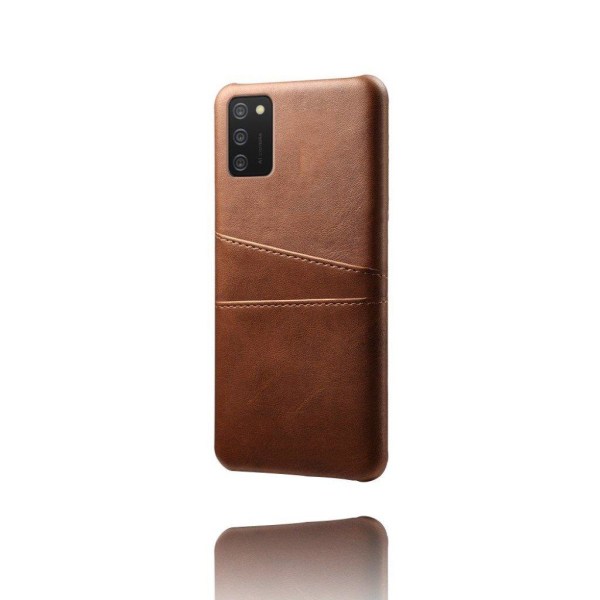 Dual Card Etui Samsung Galaxy A02s - Brun Brown