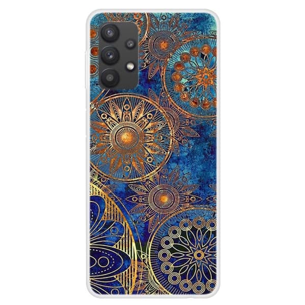 Deco Samsung Galaxy A32 deksel - Gylden Blomst Gold