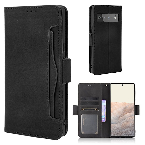 Moderni Nahkalaukku For Google Pixel 6 Pro - Musta Black
