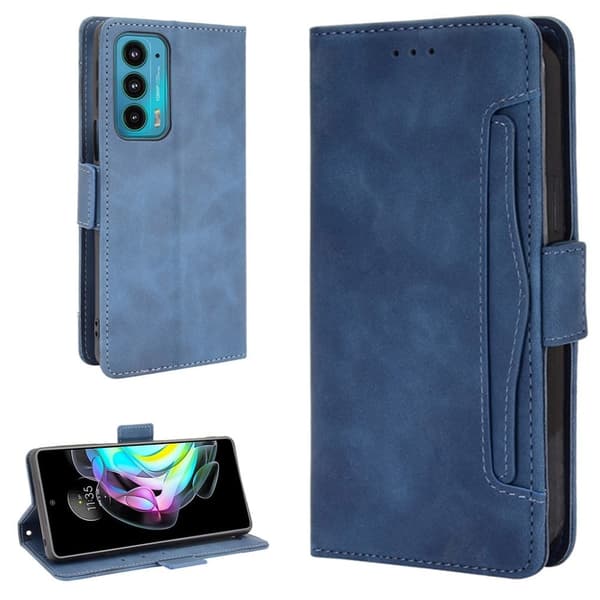 Moderni Nahkalaukku For Motorola Edge 20 - Sininen Blue
