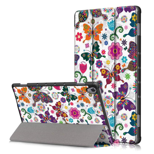Huawei MediaPad M6 10.8 tre-folds mønster læder etui - Sommerfug Multicolor