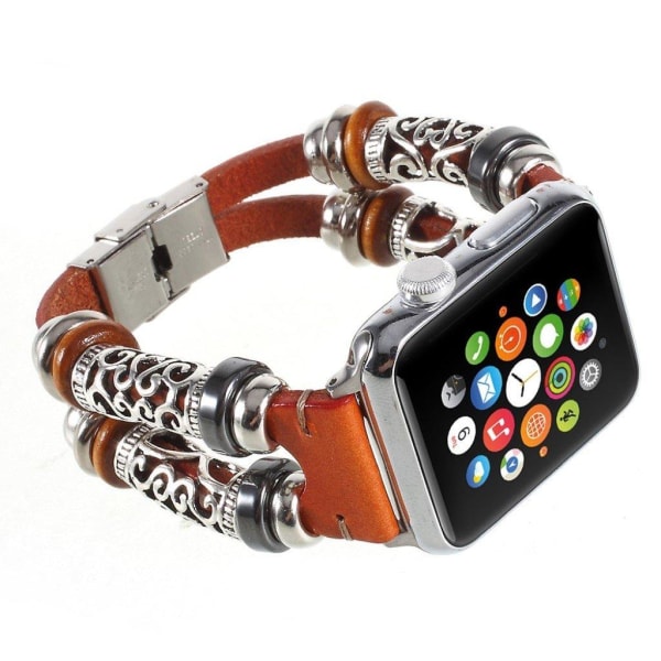 Vaihtoranneke Apple Watch 42mm-kellolle - Ruskea Brown