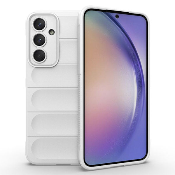 Mjukt greppformat Samsung Galaxy A55 skal - Vit Vit