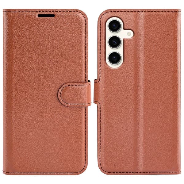 Klassisk Samsung Galaxy S24 Plus flip etui - Brun Brown