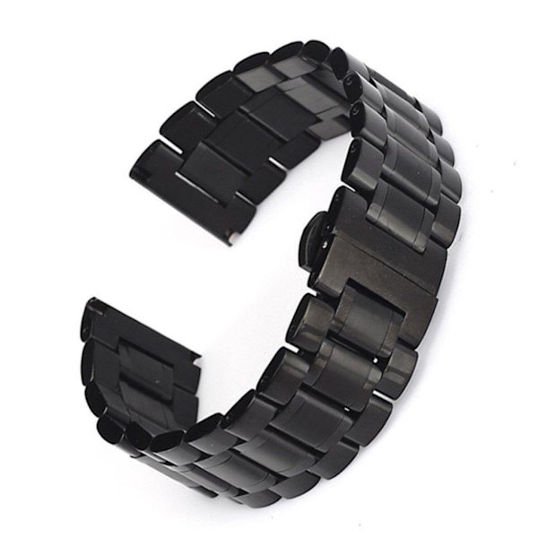 Black stainless steel watch on sale band