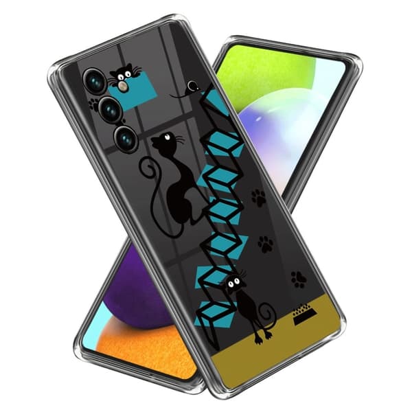 Deco Samsung Galaxy S23 FE skal - Katt Och Mus Blå