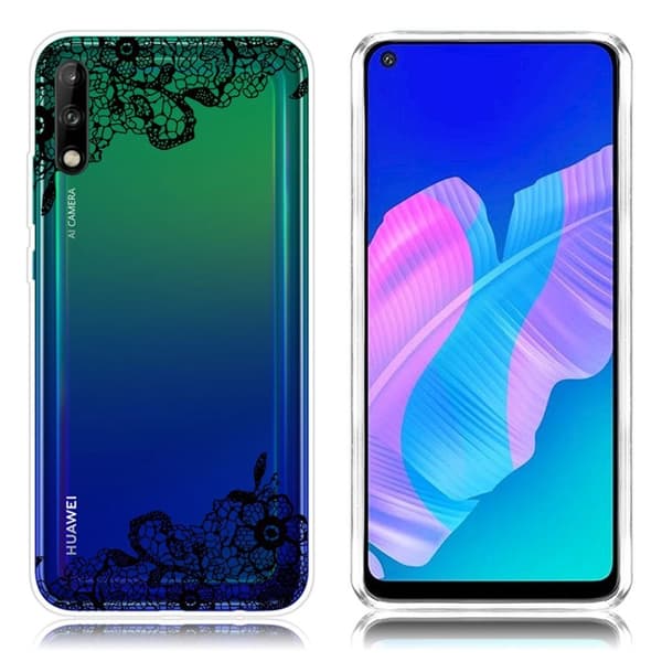 Deco Huawei P40 Lite E deksel - Blondeblomst Black