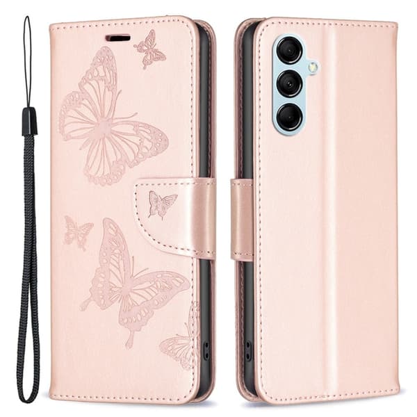 Butterfly Samsung Galaxy M14 Flippetui - Rose Gull Pink
