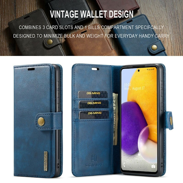 DG.Ming 2-i-1 Samsung Galaxy A73 fodral - Blå Blå