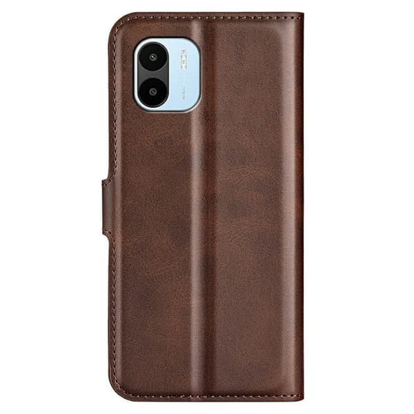 Hållbart konstläder Xiaomi Redmi A1 fodral med plånbok - Brun Brun