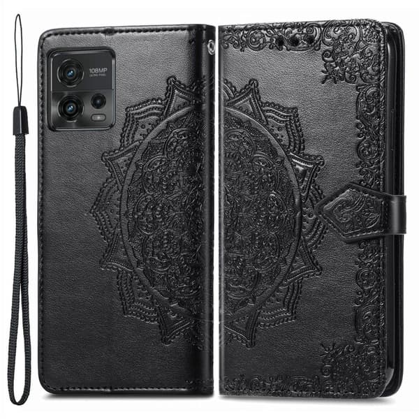 Mandala Motorola Moto G72 Flip Etui - Sort Black