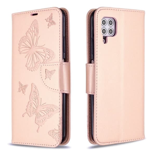 Butterfly Huawei P40 Lite / Nova 6 SE Etui - Rødguld Pink