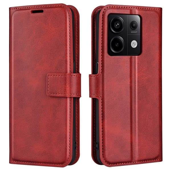 Lompakko Nahkakotelo For Xiaomi Redmi Note 13 Pro 5G  - Punainen Red