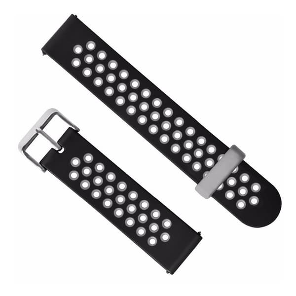 Amazfit GTS to-farvet silikone Urrem - Sort / Grå Black