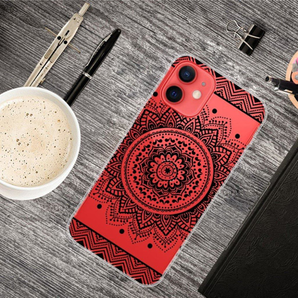Deco iPhone 13 skal - Mandala Blomma Svart