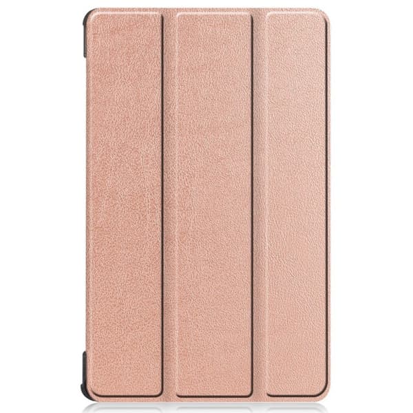Lenovo Tab M8 Simple Trippelt Lær Flippetui - Rose Gull Pink