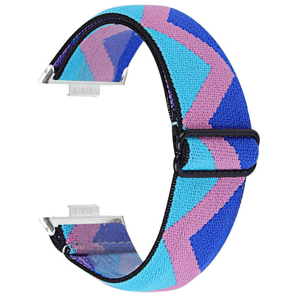 Huawei Watch Fit 3 Nylon Watch Strap Pattern Print Adjustable Elastic Wrist Band - 1# Silver grey
