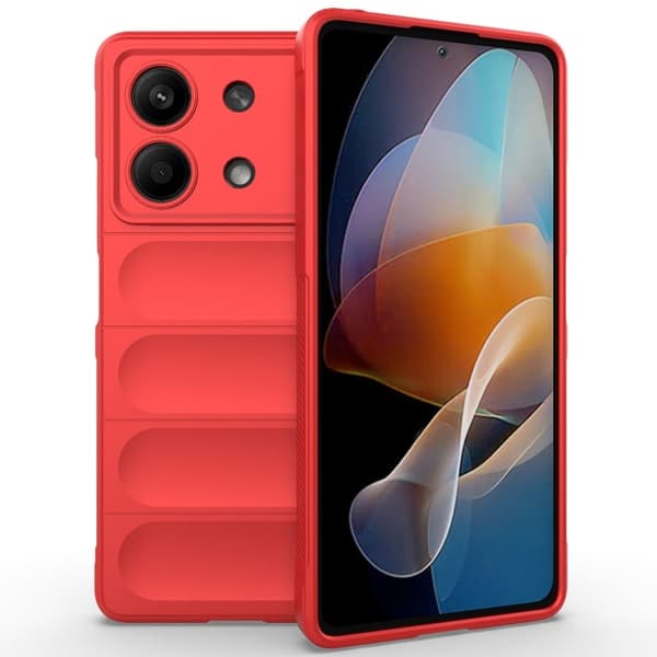 Deksel med mykt grep for Xiaomi Redmi Note 13R Pro - Rød Red