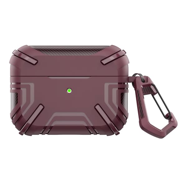 AirPods Pro 2 skyddsfodral med spänne - Vinröd Röd