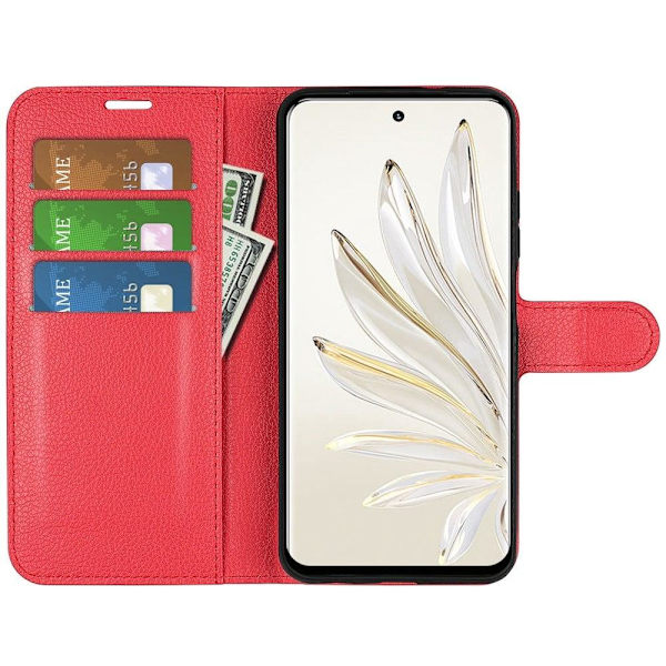Klassisk Honor 70 Pro Flip Etui - Rød Red