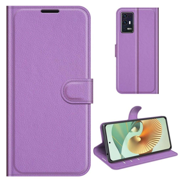 Classic ZTE Axon 30 Pro 5G flip kuoret - Violetti Purple