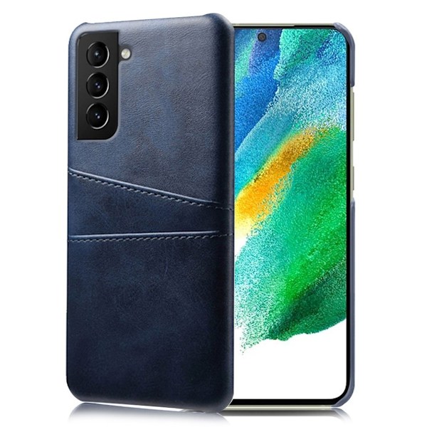 Samsung Galaxy S21 FE skal med korthållare - Blå Blå
