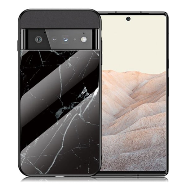 Fantasy Marble Google Pixel 6 Pro cover - Sort Marmor Black