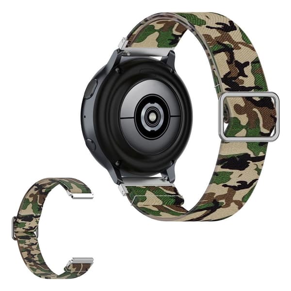 20 mm nylon-urrem til Samsung-ur - Camouflage Grøn Green
