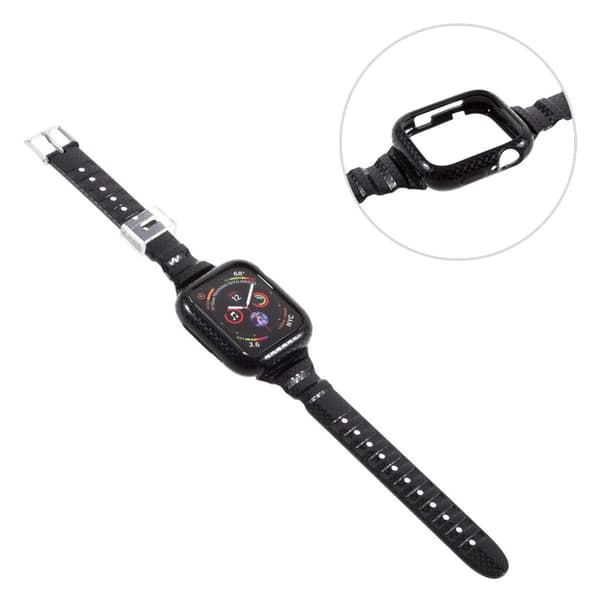 Apple Watch Series 6 / 5 40mm vævet rem ramme build - sort Black