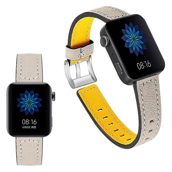 Xiaomi Mi Watch klockarmband i äkta läder - Aprikos multifärg