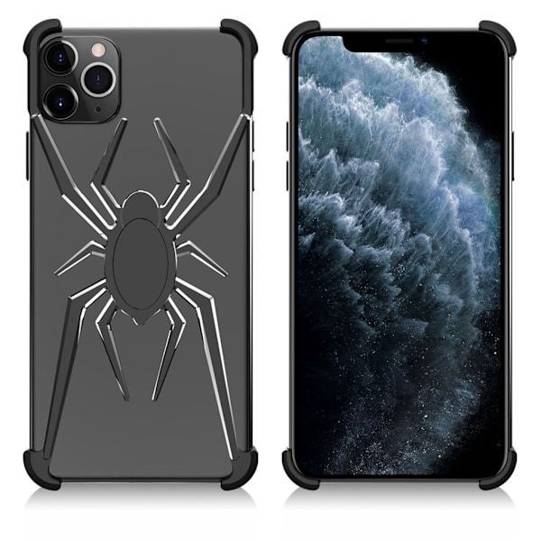 R-JUST Spider Alu Bumper - iPhone 11 Pro - Svart + Silver Svart
