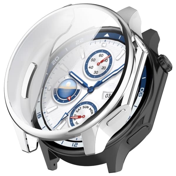 Oppo Watch X / OnePlus Watch 2 Electroplating flexible Cover Full Coverage Watch Case - Silver Silvergrå