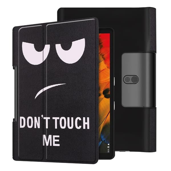 Lenovo Yoga Smart Tab 10.1 mönstrat flipfodral i läder - Rör Mig Inte Svart