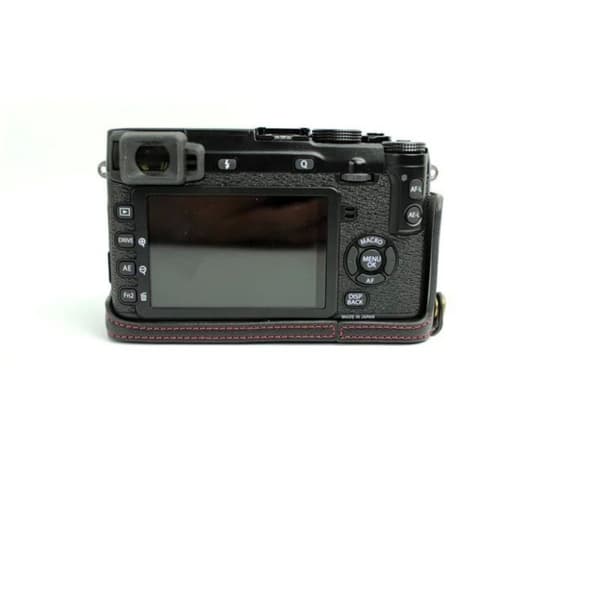Fuji X-E1/X-E2 kamera cover i ægte læder - Sort Black