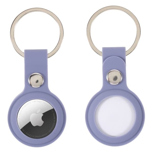AirTags silikondeksel med spenne - Lilla Purple
