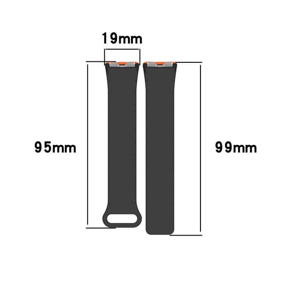 Silikoneurrem Huawei Band 10 NFC / 10 / 9 NFC / 9 / 8 NFC / 8 Udskiftning af magnetisk håndledsrem - Orange + Sort Orange