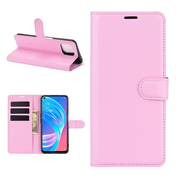 Classic Oppo A72 5G flip etui - pink Pink