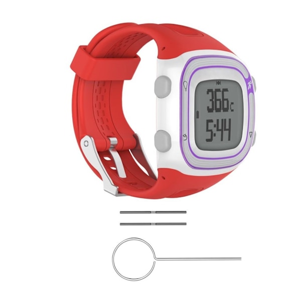Garmin Forerunner 10 blød erstatnings sports urrem i silikone - Rød Red