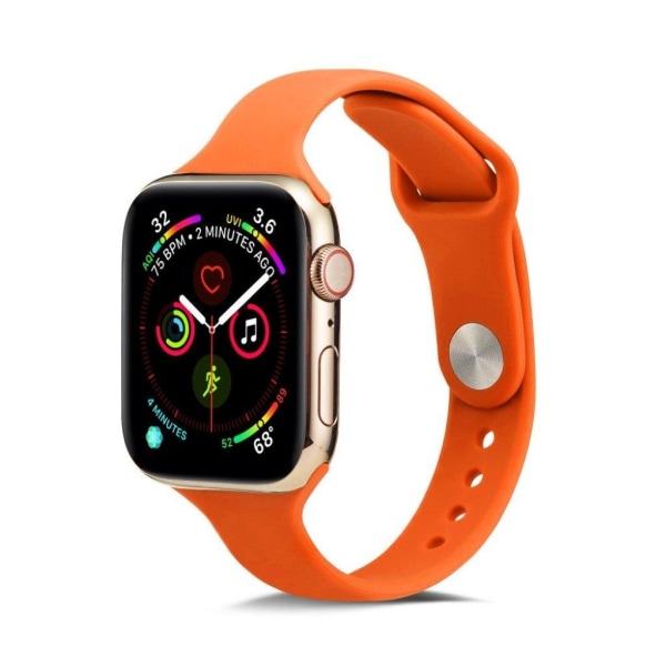 Apple Watch Series 5 40mm enkelt klockarmband i silikon - Orange Orange