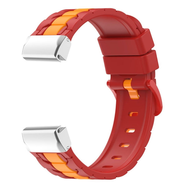26mm silikoninen kellohihna Garmin-kelloon - Punainen / Keltainen Red