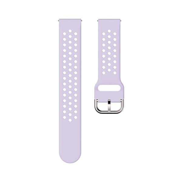 20 mm universellt klockarmband i andningsbart silikon - Ljuslila Lila