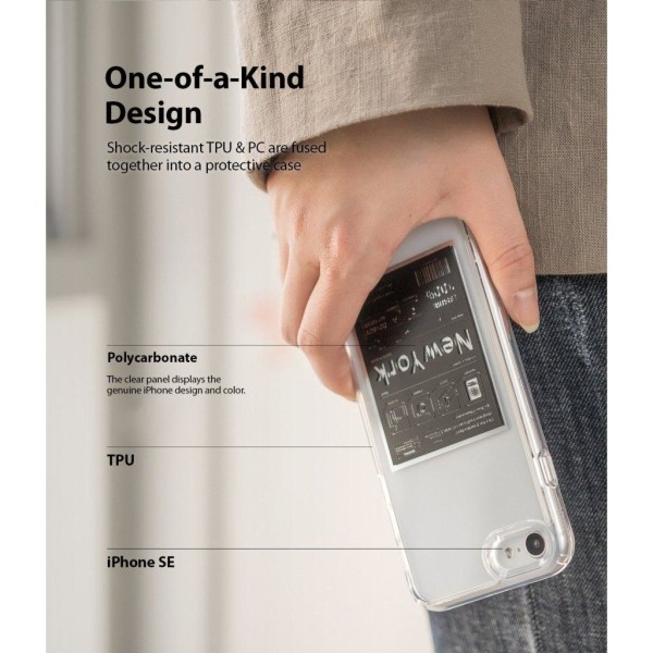 Ringke FUSION DESIGN - iPhone SE 2020 / 8 / 7 - NEW YORK : LABEL Transparent