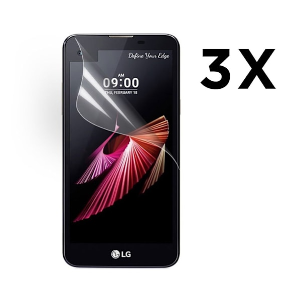 LG X Screen LCD Skärmskydd - 3-Pack Transparent