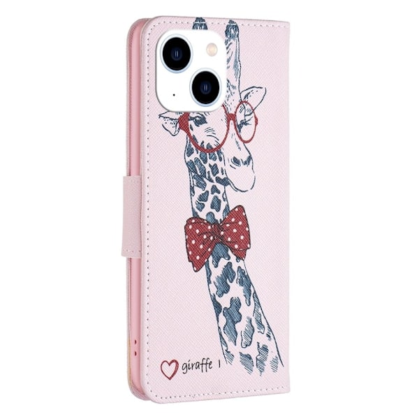 Wonderland iPhone 14 flip-etui - Sjiraff Pink