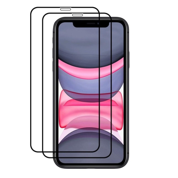 2 Pcs Amorus Extra Strong Grall Skärmskydd till iPhone 11 Transparent