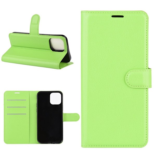 Klassisk iPhone 12 Mini flip etui - Grøn Green