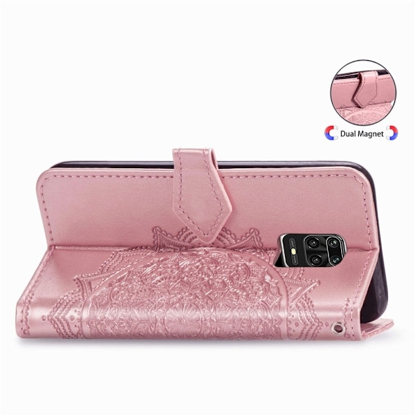 Mandala Xiaomi Redmi Note 9 Pro Max / 9 Pro / 9s Flip Etui - Rødguld Pink