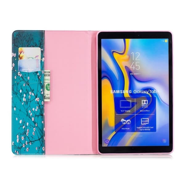 Samsung Galaxy Tab A 10.5 mönstrat flipfodral i läder - Träd Med Blommor multifärg