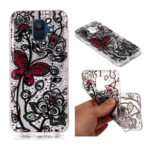 Butterfly läder Samsung Galaxy A6 (2018) fodral - Flerfärgad multifärg